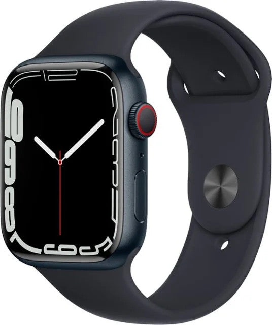 Apple Watch Series 7 45mm Midnight Aluminum with Sport Band - (Unlocked) - Fair - Techtree