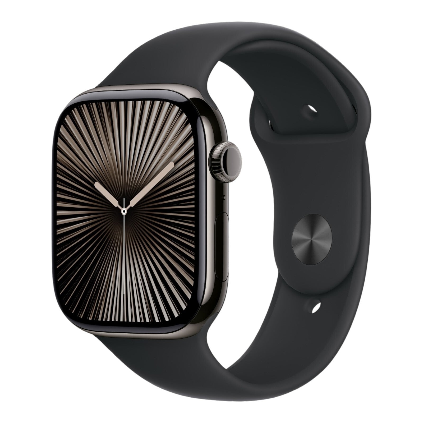 Apple Watch Series 10 46MM Slate Titanium Case Black Sport Band - Excellent - Techtree