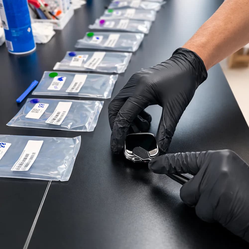 Devices being cleaned and quality-checked at the Techtree facility
