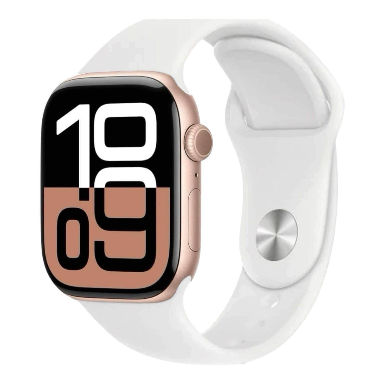 Apple Watch Series 10 42mm GPS Rose Gold w/ S/M White Band - Open Box - Techtree 