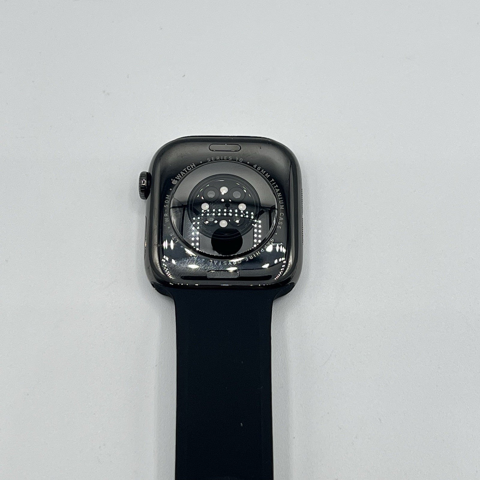 Apple Watch Series 10 46MM Slate Titanium Case Black Sport Band - Excellent - Techtree 