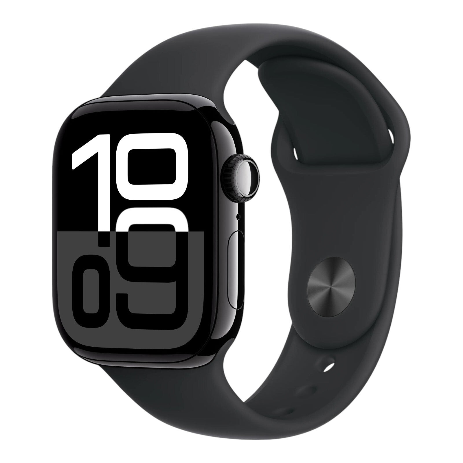 Apple Watch Series 10 46mm Jet Black Aluminum - Black Sport Band - Very Good - Techtree 