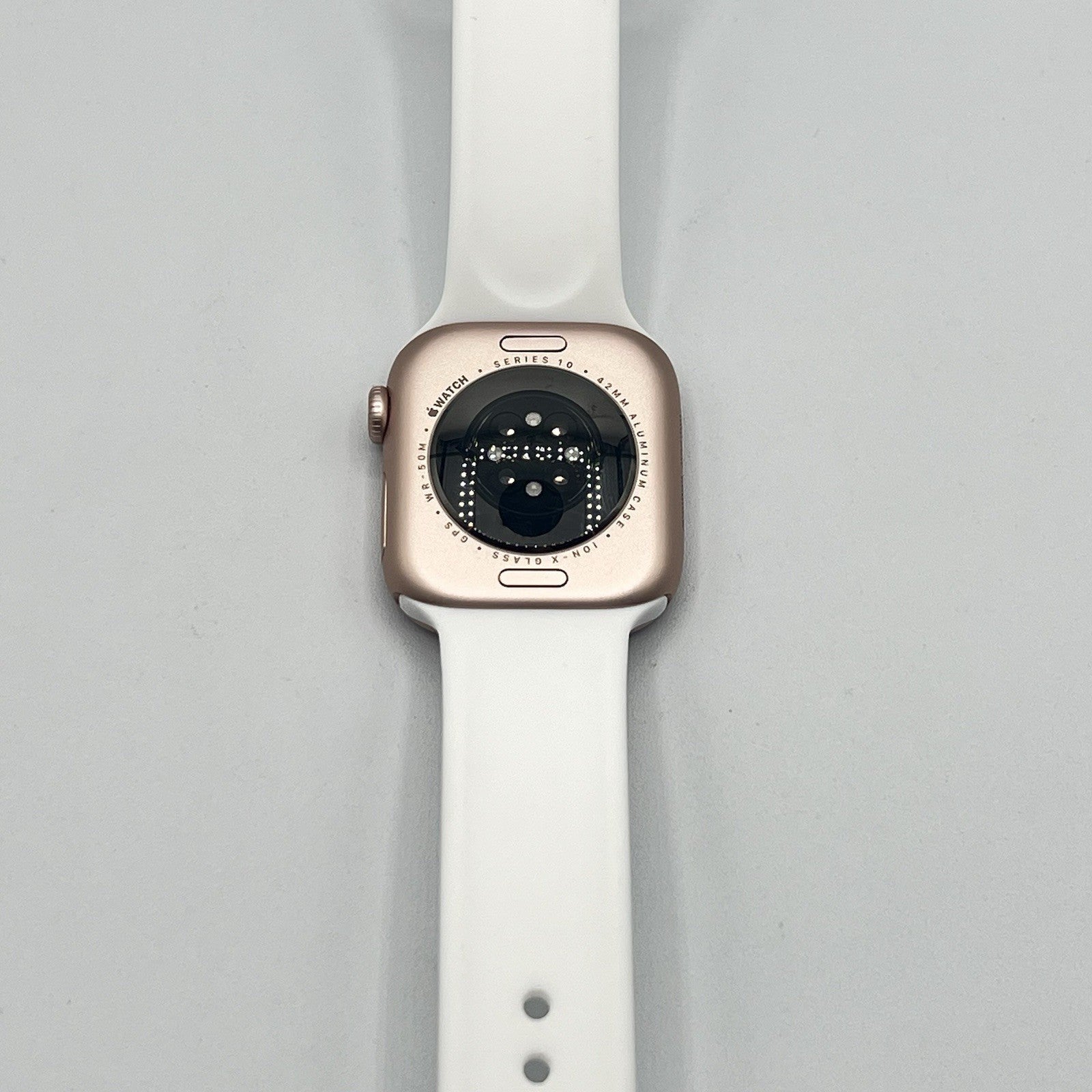 Apple Watch Series 10 42mm GPS Rose Gold w/ S/M White Band - Open Box - Techtree 