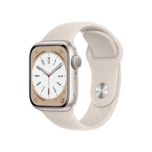 Apple Watch Series 8 41mm Starlight Case with Sport band - Excellent - Techtree 